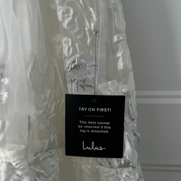 All I Ever Need White Floral Jacquard Mini Skater Dress - Picture 9 of 16